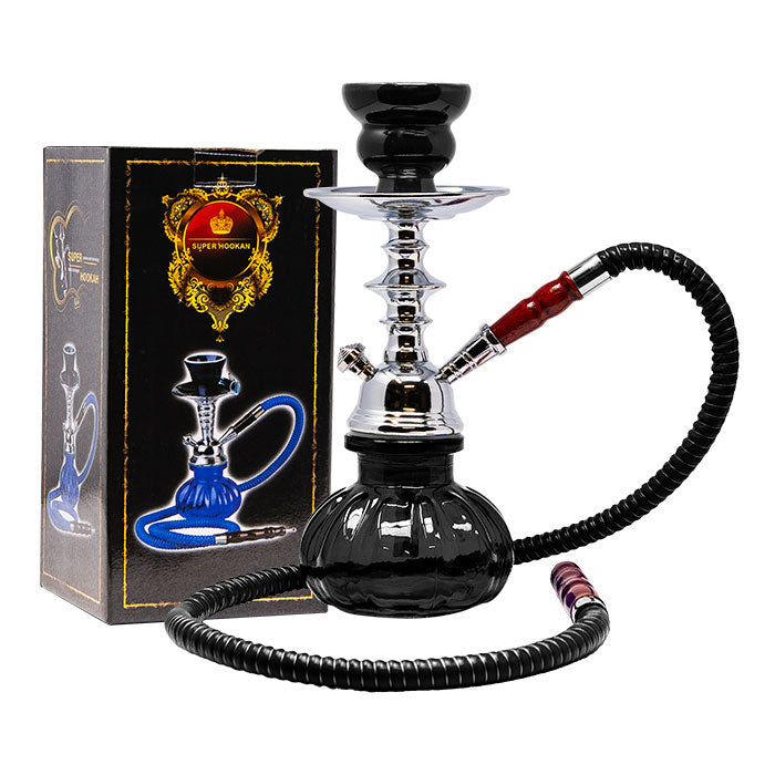 Chicha en verre 11" citrouille noire