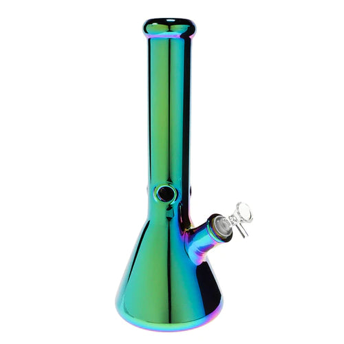 14" Rainbow Metallic Beaker Bong
