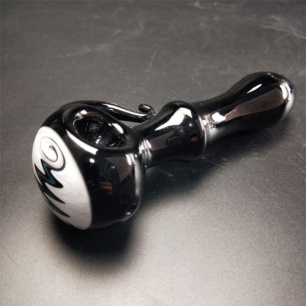 5″ Solid Black Glass Hand Pipe