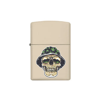 Zippo Lighter - Leaf Cannabis Skull