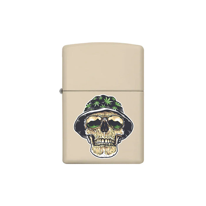 Zippo Lighter - Leaf Cannabis Skull