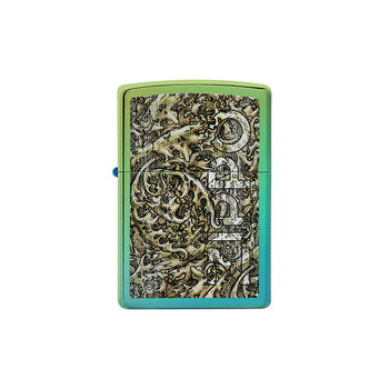 Zippo Lighter - High Polish Teal Zippo Design