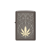 Zippo Lighter - Cannabis Prism Leaf Design