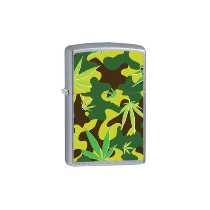 Zippo Lighter - Leaf Green Camo