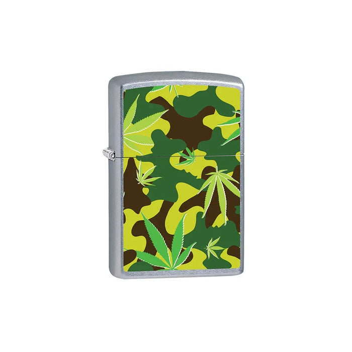 Zippo Lighter - Leaf Green Camo