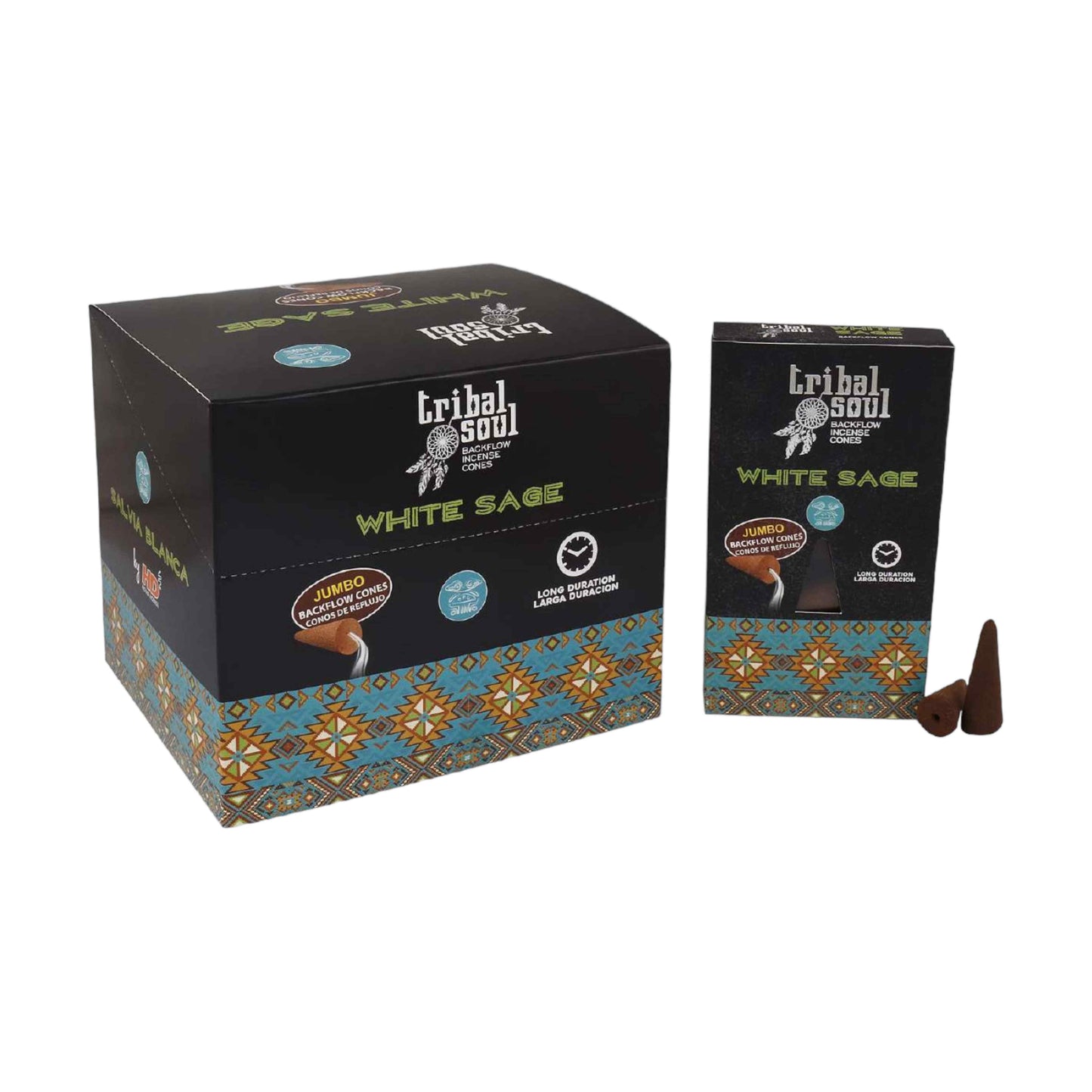 Tribal Soul White Sage Backflow Incense Cones - 10 Cones