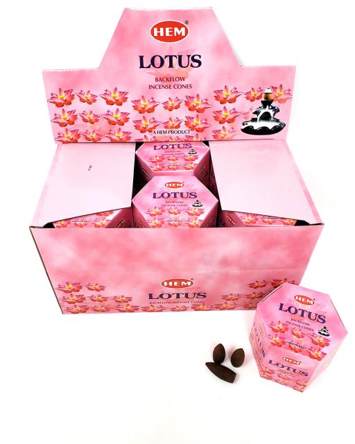 HEM Backflow Cones - Lotus Backflow Incense 40 Cones