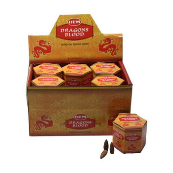 HEM Backflow Cones - Dragon's Blood Backflow Incense 40 Cones