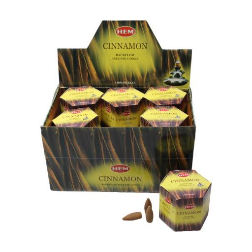 HEM Backflow Cones - Cinnamon Backflow Incense 40 Cones