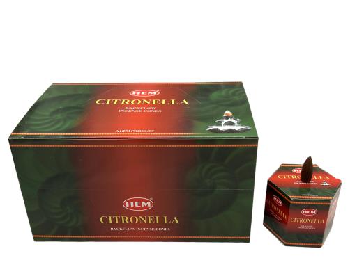 HEM Backflow Cones - Citronella Backflow Incense 40 Cones