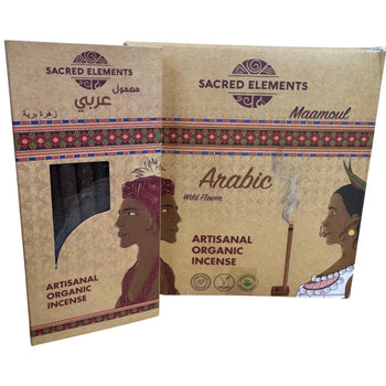 Sacred Elements - Wild Flower Organic 8 Dhoop Sticks with Double Burner