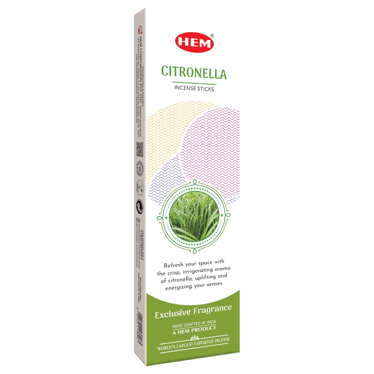 HEM Citronella White Series - 20 Sticks