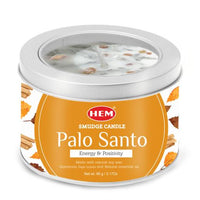 HEM - Palo Santo Natural Gemstone Soy Wax Smudge Candle