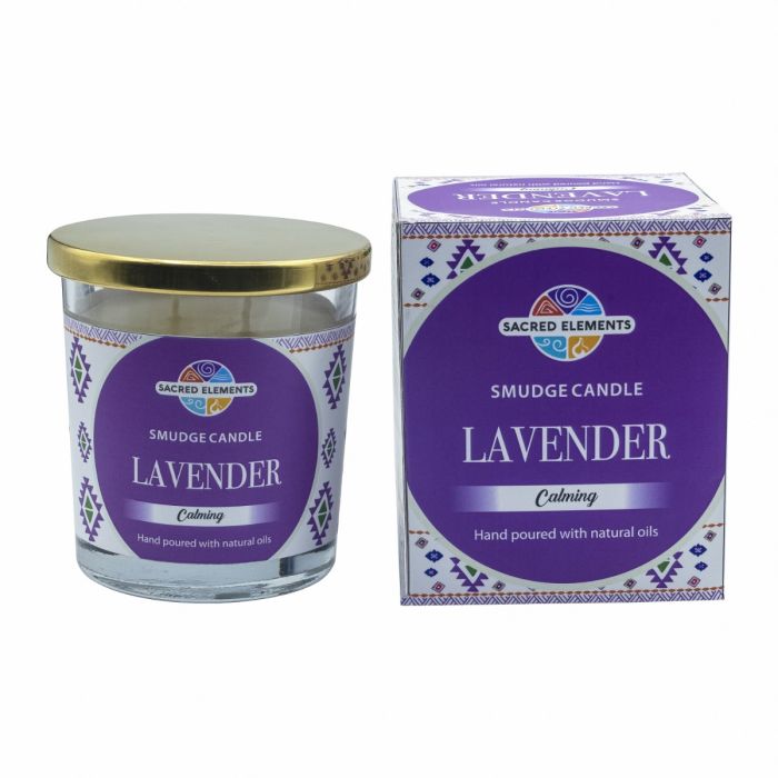 Sacred Elements Lavender Glass Jar Smudge Candle - 6.5 oz