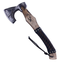 The Bone Edge - 17.5″ BLK/ Brown Triangle Etching Wood Handle Axe