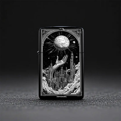 2D Enchanted Castle & Moonlight Scene Lighter Case