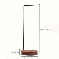 Elegant Wooden Incense Holder w/ Black Stand