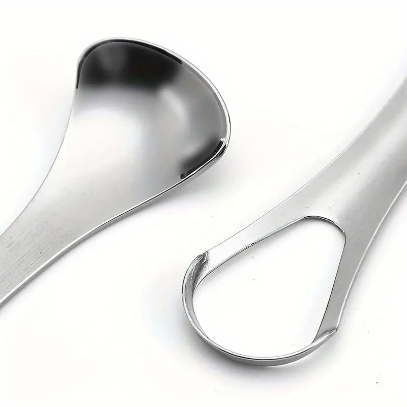 2-piece Stainless Steel Tongue Scraper Set
