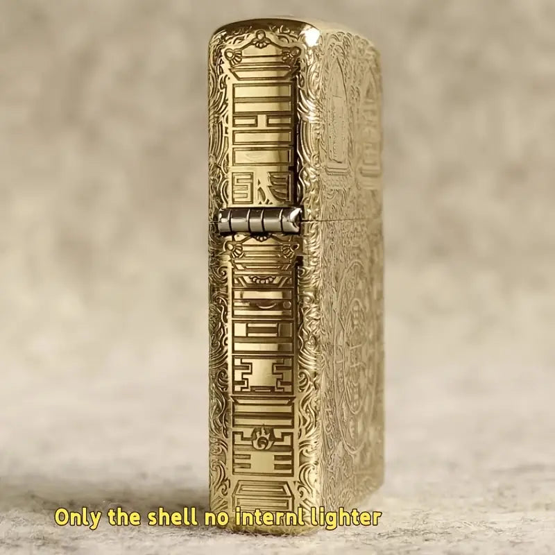 Engraved Nine Palaces and Bagua Diagram Flip Cover Lighter Shell ...