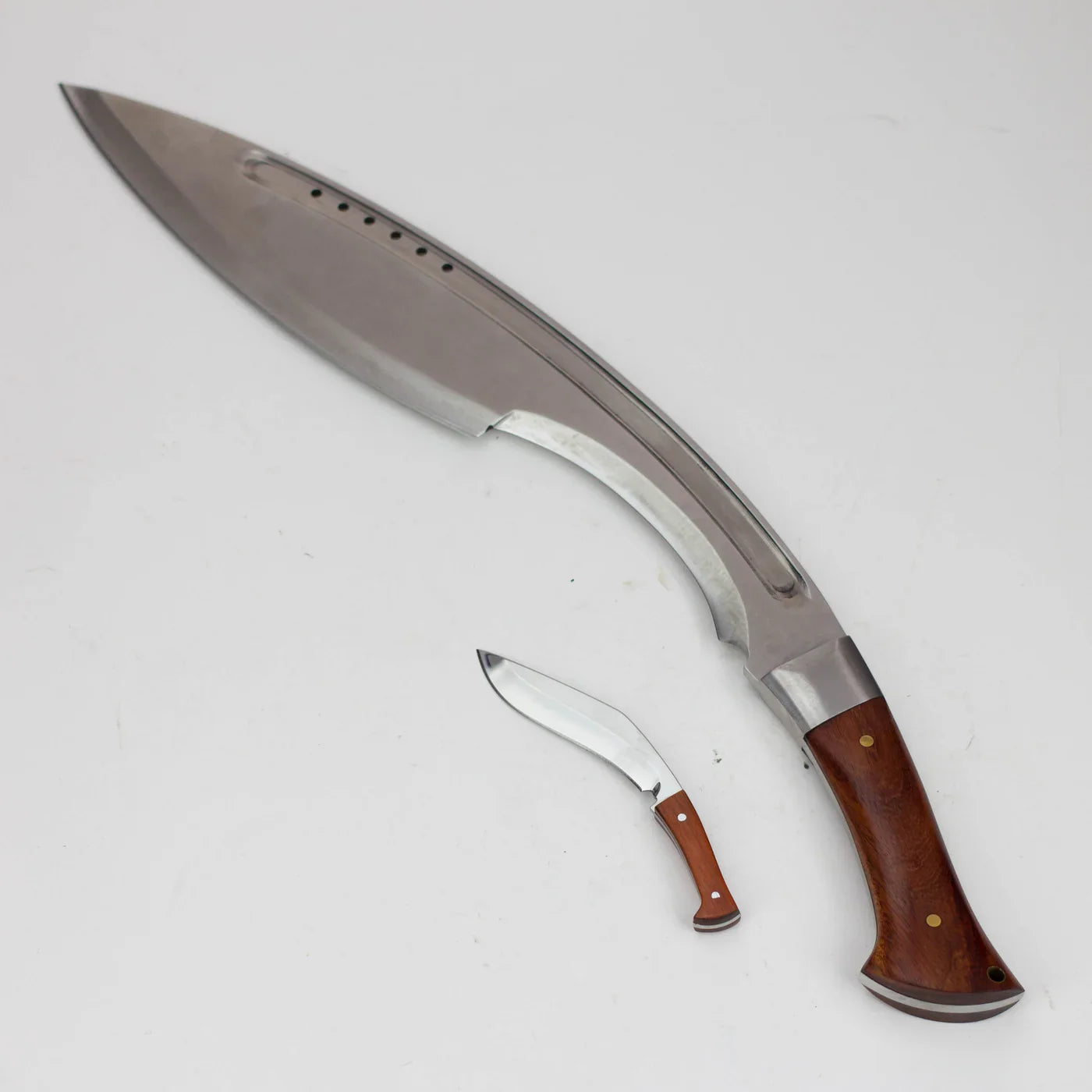 19.5" Full Tang Kukri w/ Blade & Mahogany Handle
