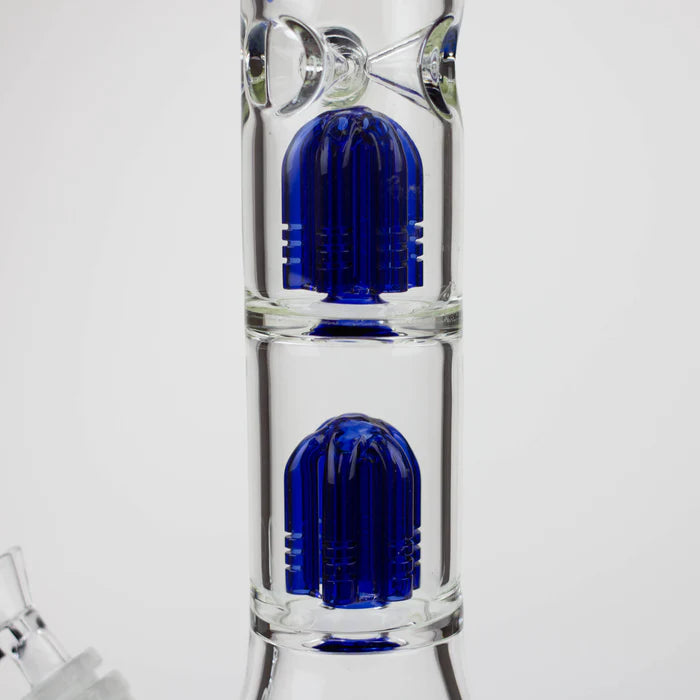 Blueberry 15" Double Tree Perc Beaker