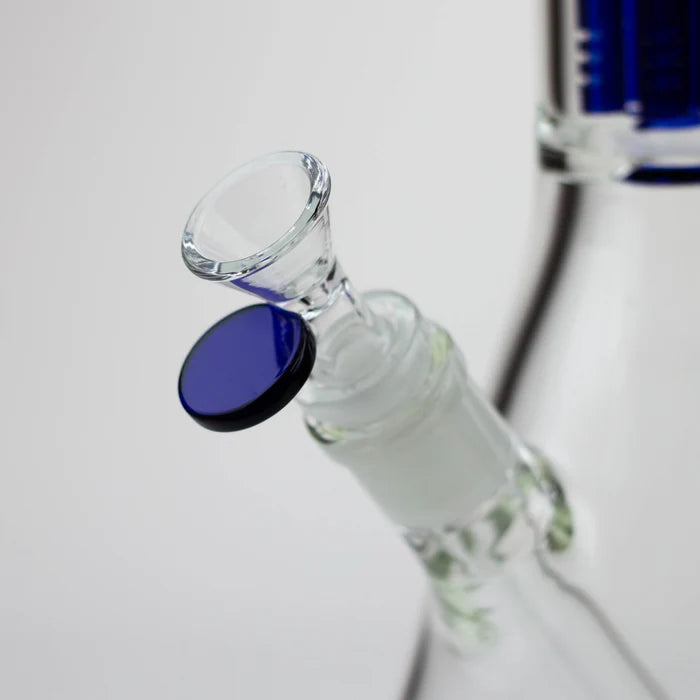 Blueberry 15" Double Tree Perc Beaker