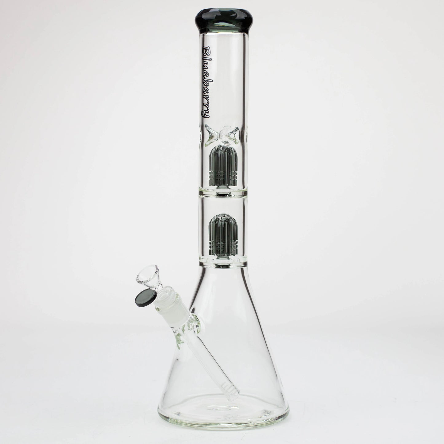 Blueberry 15" Double Tree Perc Beaker