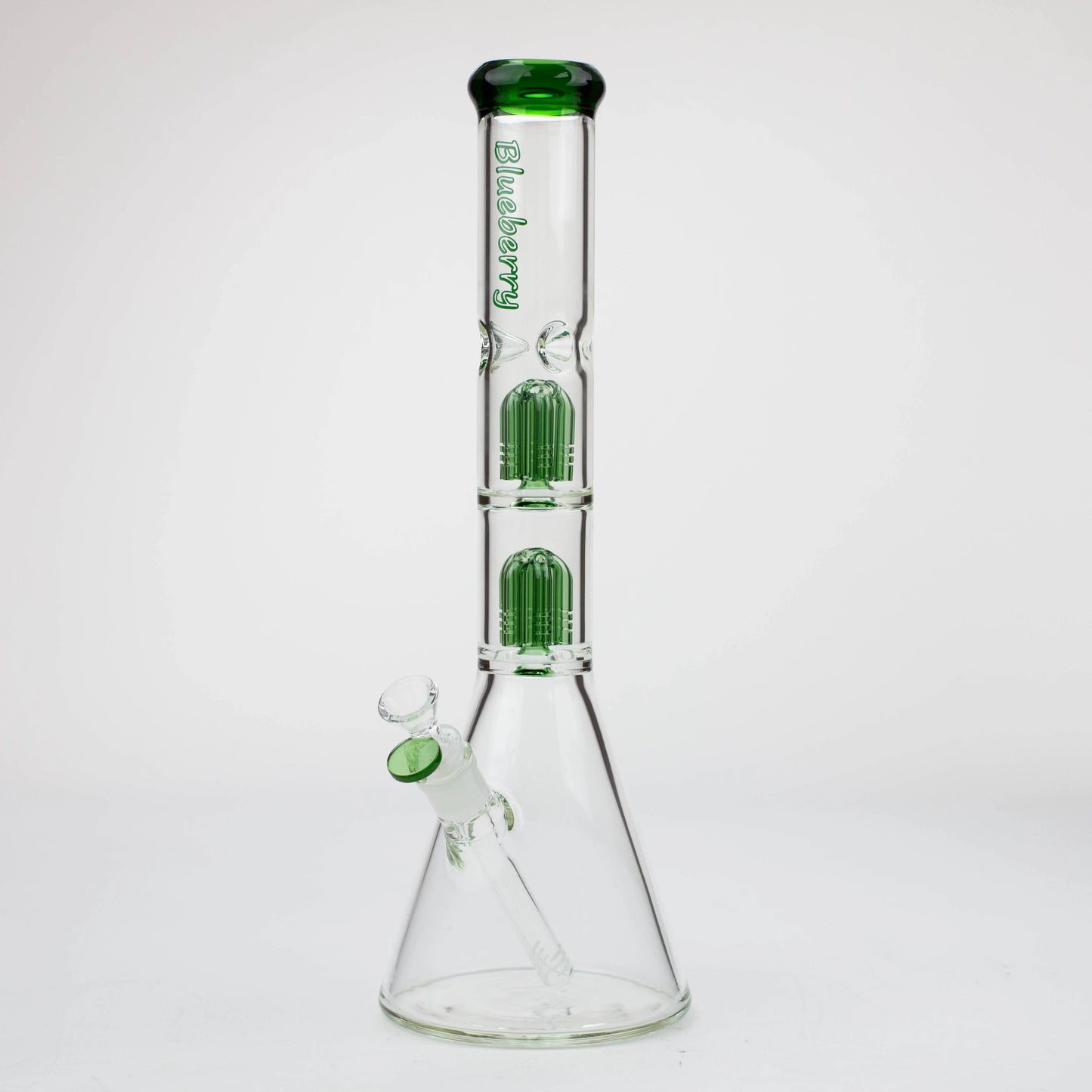 Blueberry 15" Double Tree Perc Beaker