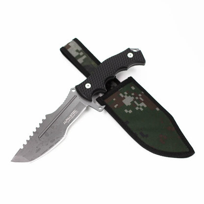ALPHASTEEL - 11" Full Tang Fixed Blade Hunting Knife