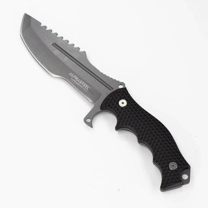 ALPHASTEEL - 11" Full Tang Fixed Blade Hunting Knife