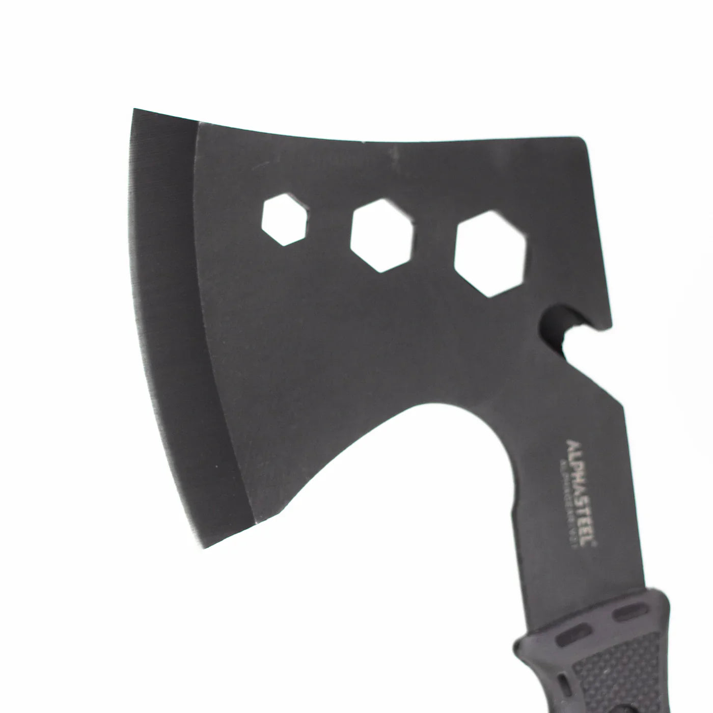 ALPHASTEEL - 10" Tactical Axe w/ Sheath Black Hatchet