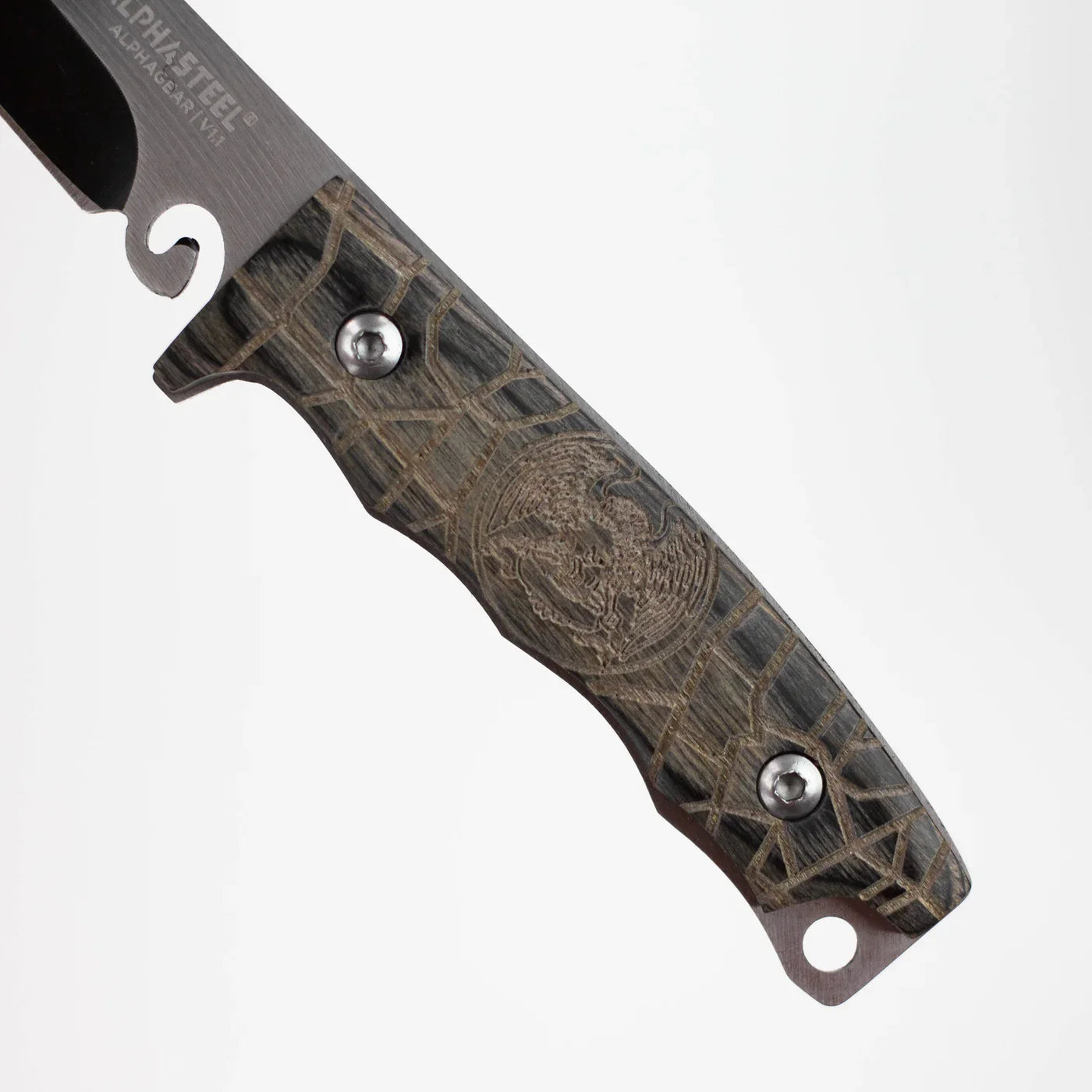 ALPHASTEEL - 8" Full Tang Fixed Blade Hunting Knife