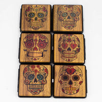 Étui à cigarettes en cuir et métal