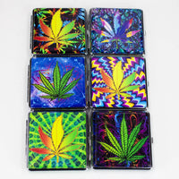 Étui à cigarettes en cuir et métal