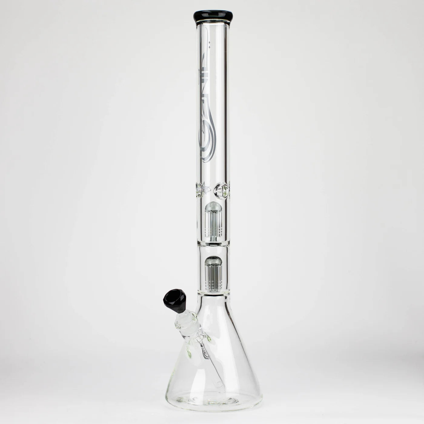 Genie 24" Dual 6 Arms 9mm Glass Water Beaker Bong