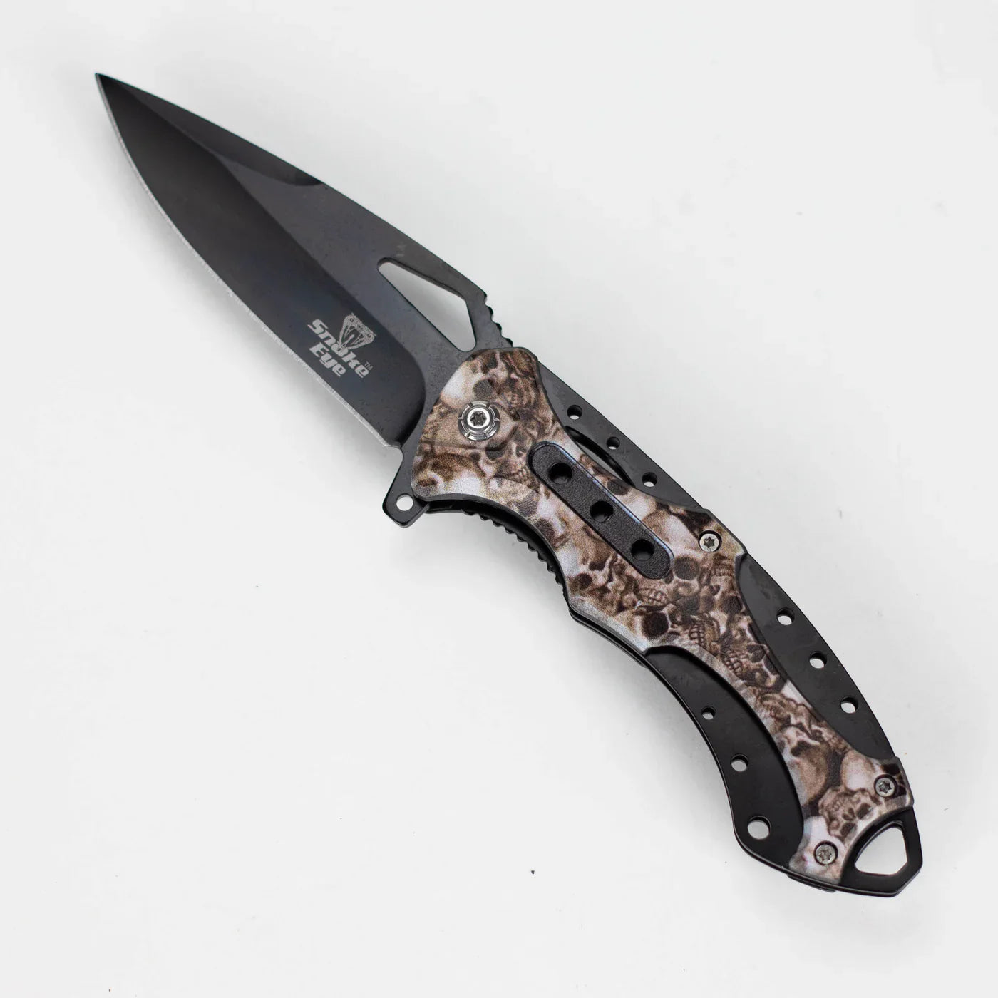 Snake Eye - 8" Outdoor Rescue Hunting Knife - Skull