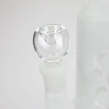 14" Glow In The Dark Straight Tube glass Bong With Honey Comb Diffuser