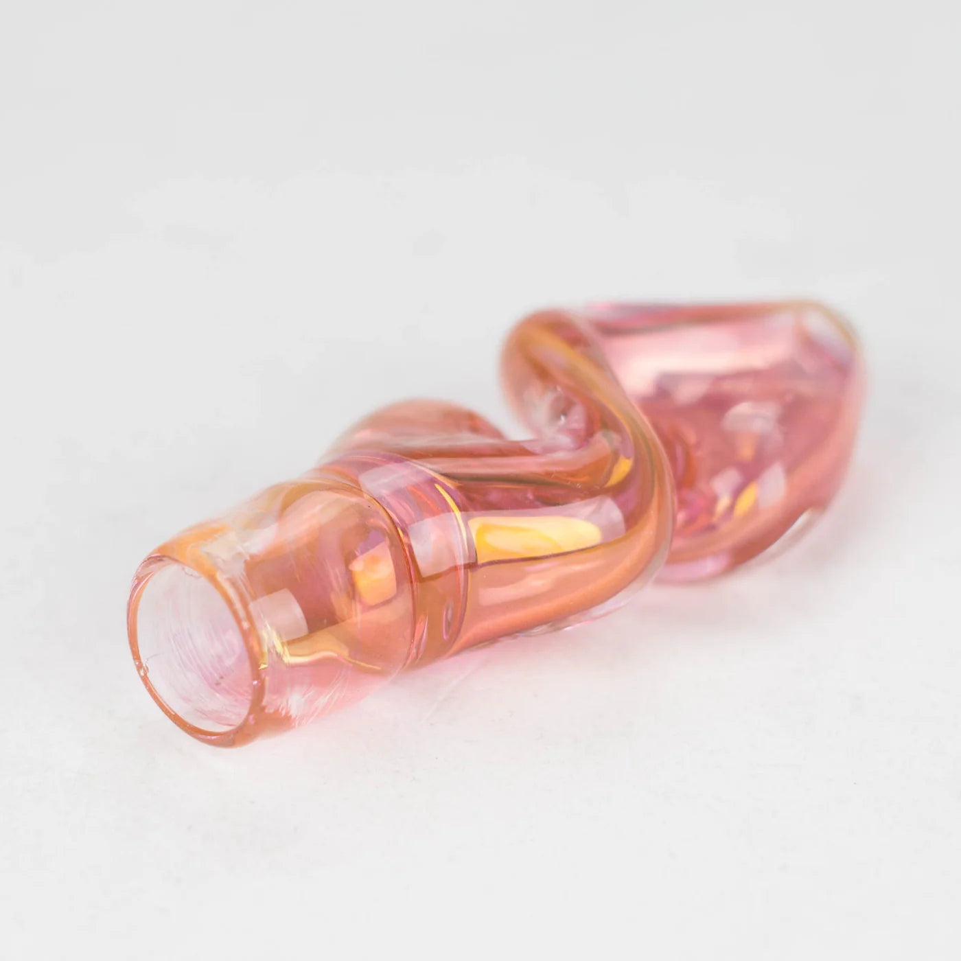 2.5" Pink Gold Fumed Glass Twist Pipe