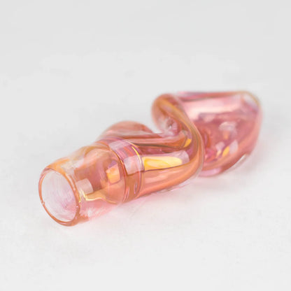 2.5" Pink Gold Fumed Glass Twist Pipe