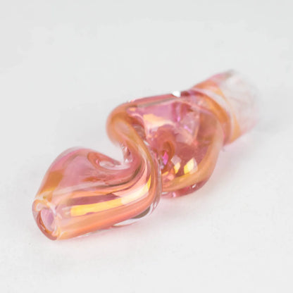2.5" Pink Gold Fumed Glass Twist Pipe