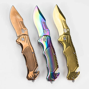 8.5" Foldable Pocket Knife - Metallic Elegance