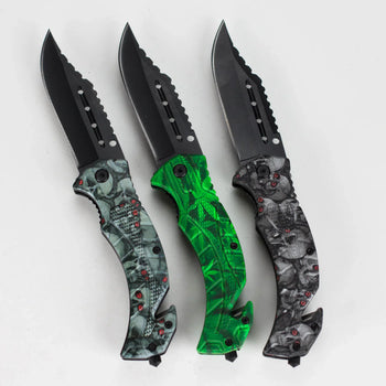 8.25" Foldable Pocket Knife - SkullStrike