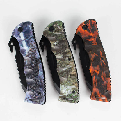 8" Foldable Pocket Knife - Tactical Flame