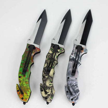 8.5" Foldable Pocket Knife - SkullMark