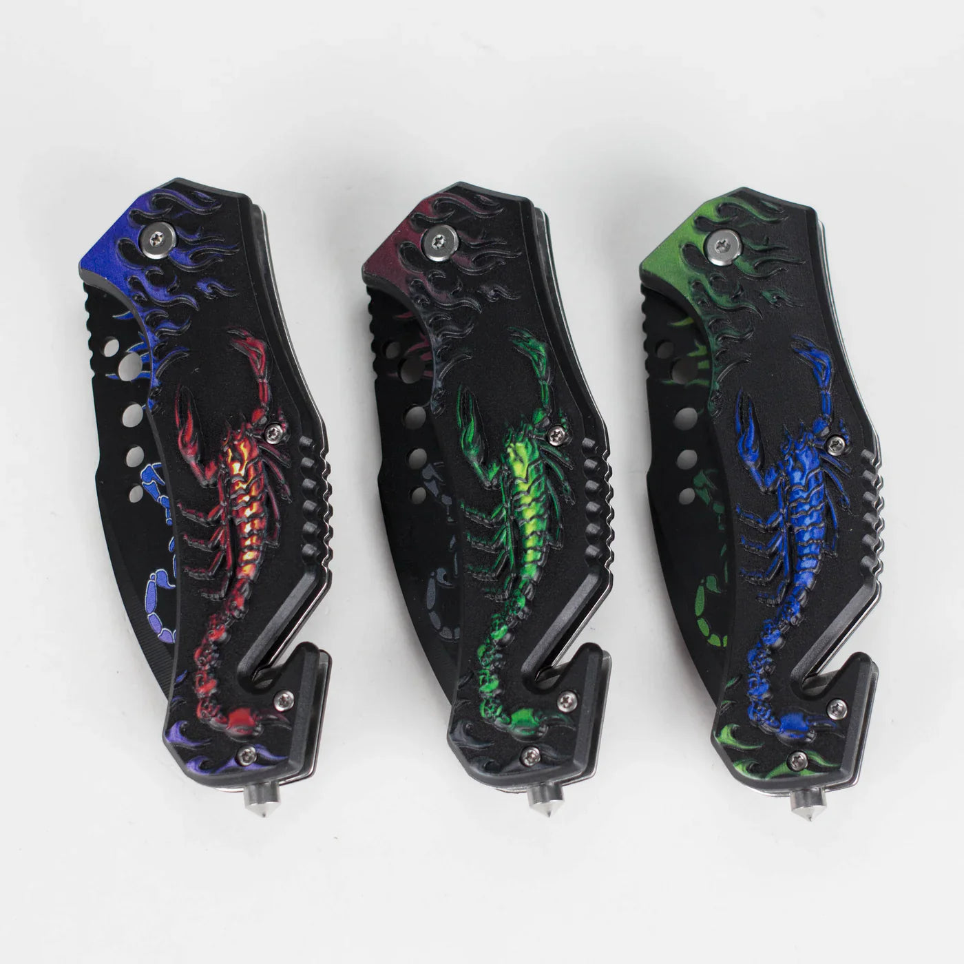 8.5" Foldable Pocket Knife - Scorpion Blaze