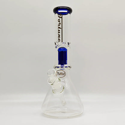 Fortune 14" 7mm Tree Percolator Beaker Glass Bong