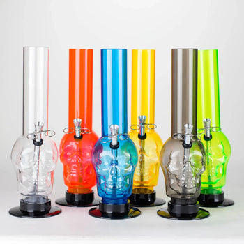12" Skull Shape Acrylic Water Pipe