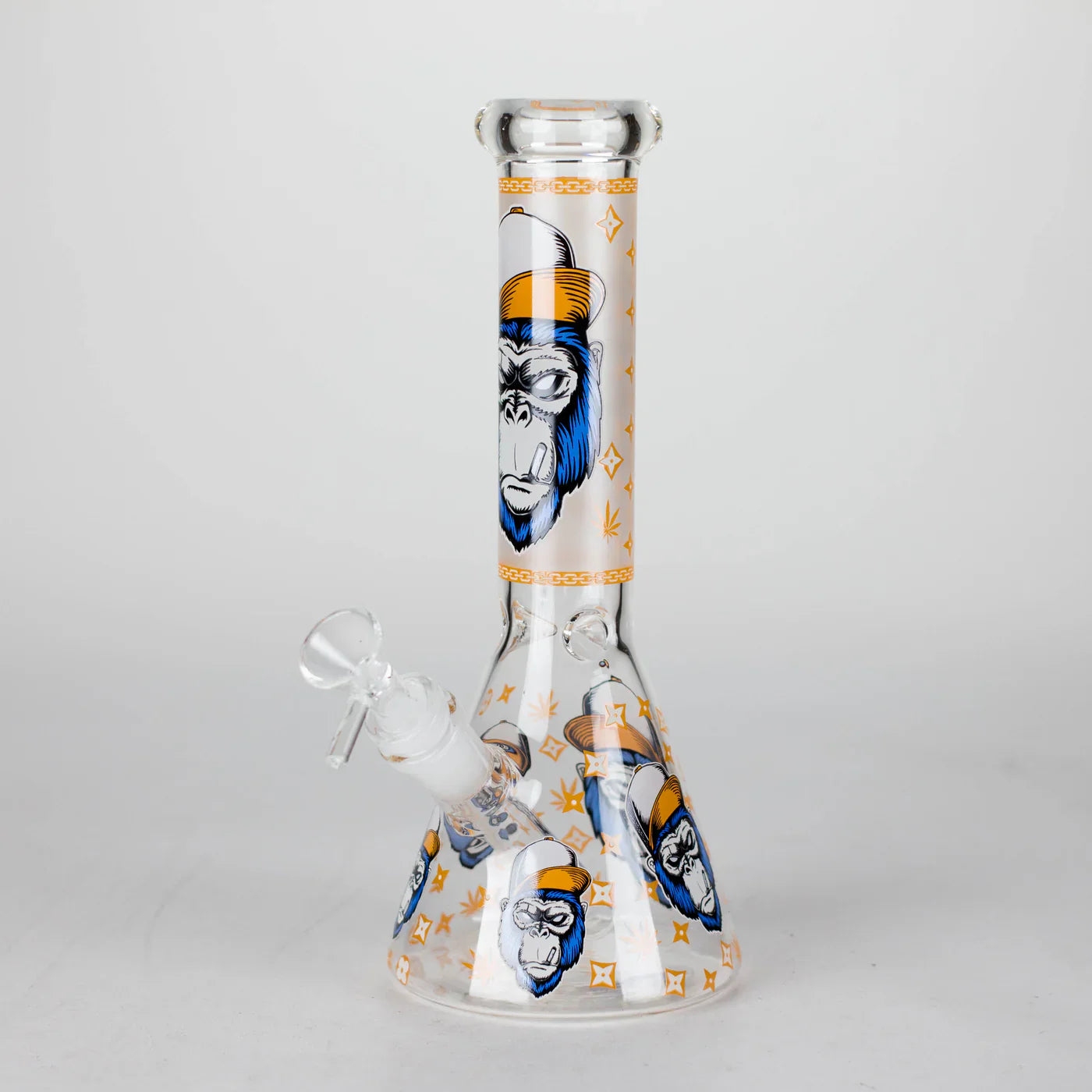 10" Gorilla Designs Glow In The Dark Beaker Bong