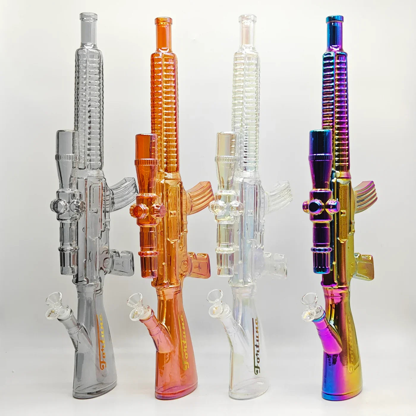 Fortune - 24" Carbine Rifle Bong w/ Hard Wood Stand