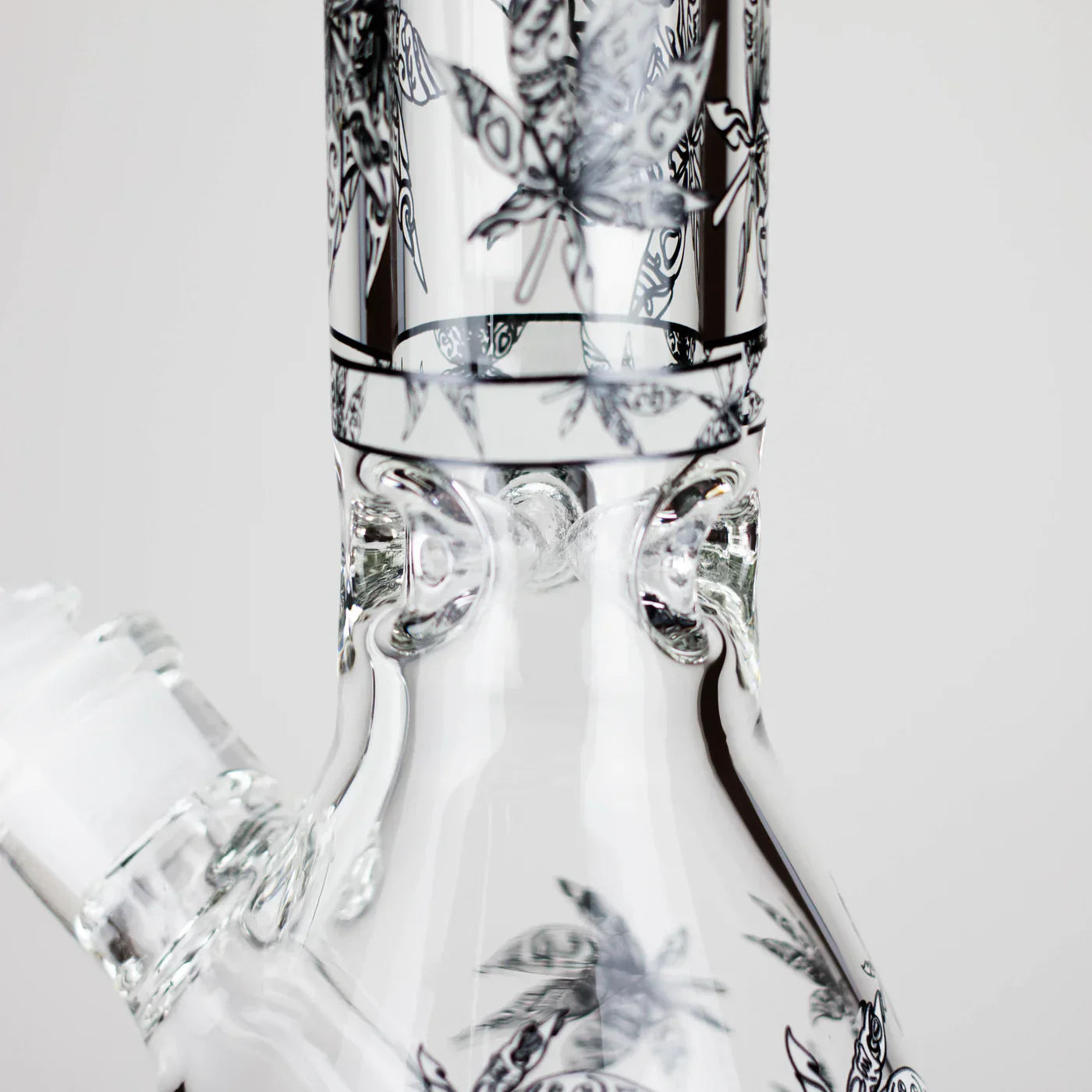 14″ Glow-in-the-Dark Glass Beaker Bong - Ghost